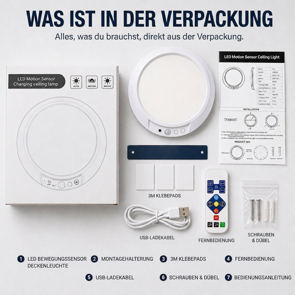Lumora – Magnetische Kabellose Deckenleuchte