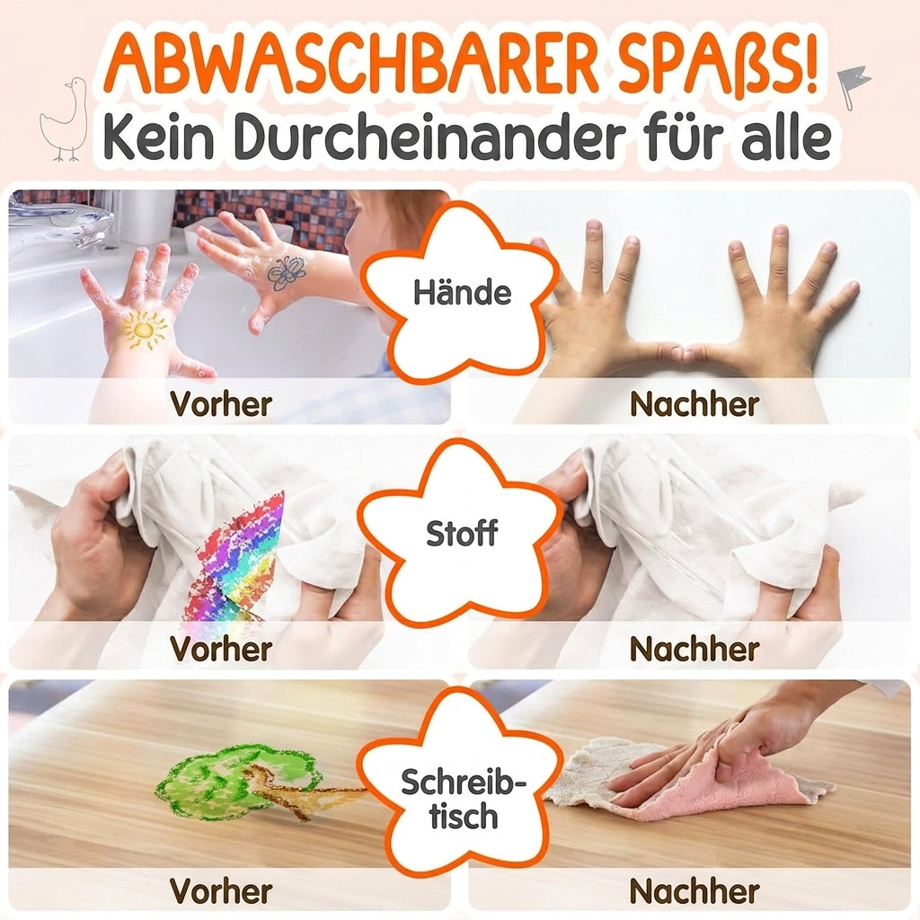 Crayloo - Seidenweiche Waschbare Buntstifte