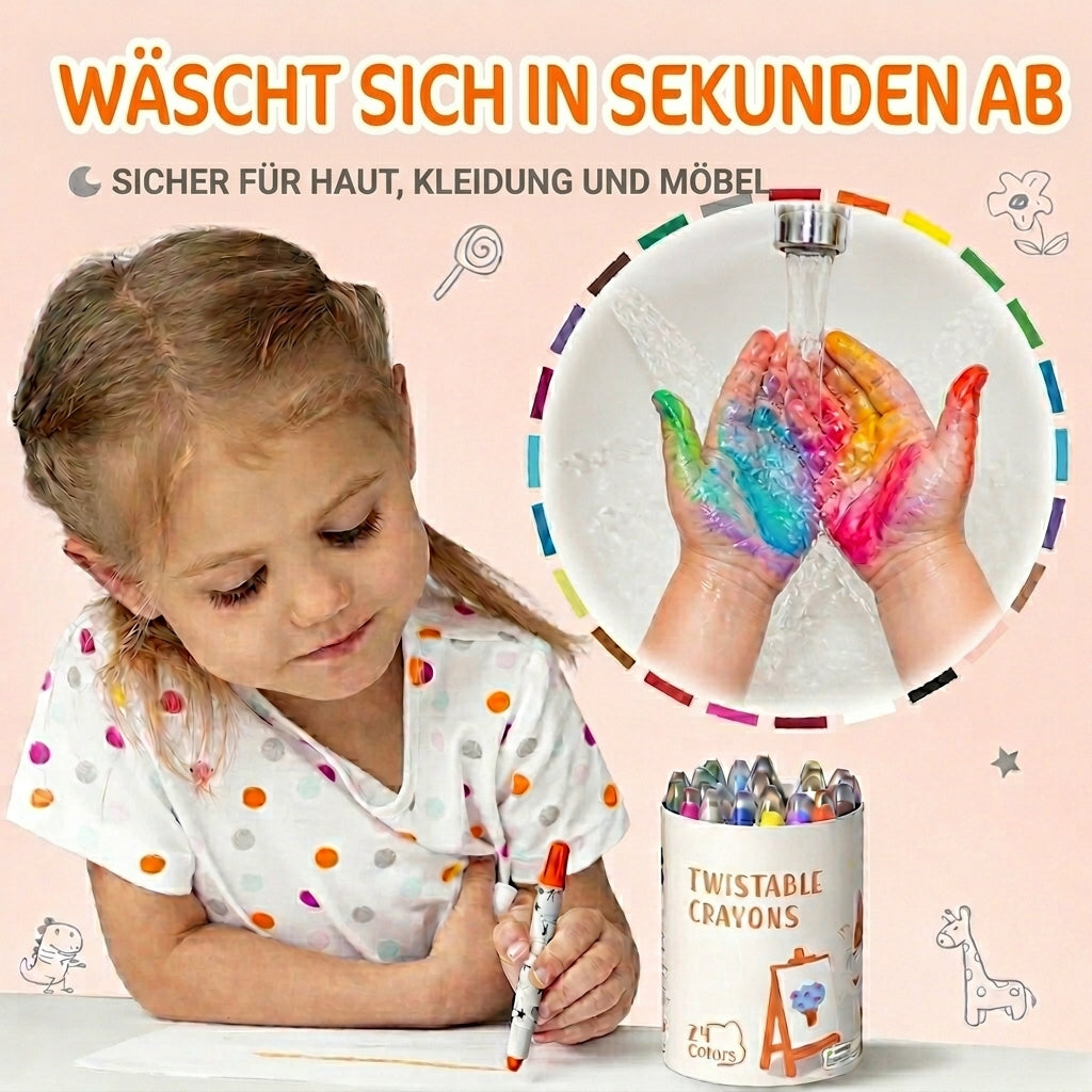 Crayloo - Seidenweiche Waschbare Buntstifte